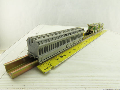 Typ UK4 600V25A 28-12AWG Single Pole Wire Terminal Blocks Lot Of 54