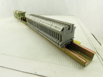 Typ UK4 600V25A 28-12AWG Single Pole Wire Terminal Blocks Lot Of 54