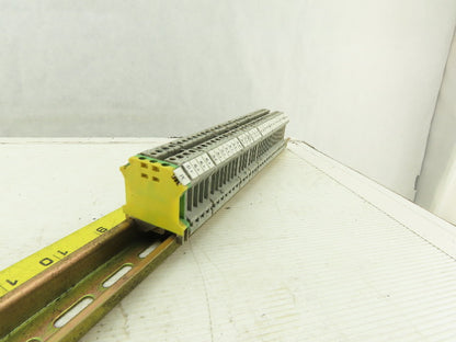 Typ UK4 600V25A 28-12AWG Single Pole Wire Terminal Blocks Lot Of 54