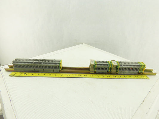 Typ UK4 600V25A 28-12AWG Single Pole Wire Terminal Blocks Lot Of 54