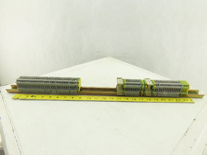 Typ UK4 600V25A 28-12AWG Single Pole Wire Terminal Blocks Lot Of 54
