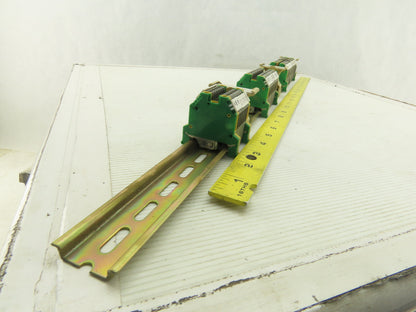 700-900V Terminal Block & Ground Block Din Rail Assembly Lot Of 55
