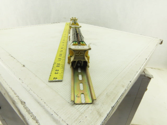 700-900V Terminal Block & Ground Block Din Rail Assembly Lot Of 55