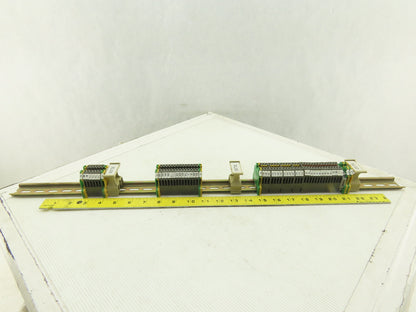 700-900V Terminal Block & Ground Block Din Rail Assembly Lot Of 55