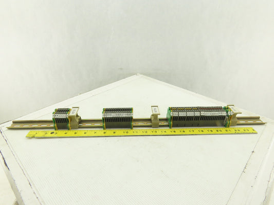 700-900V Terminal Block & Ground Block Din Rail Assembly Lot Of 55