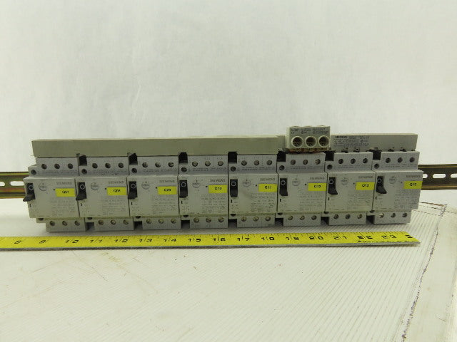 Siemens 3VU1300-1ME00 Din Rail Circuit Breaker 0.4-0.6A And 1-1.6A Trip Lot Of 8