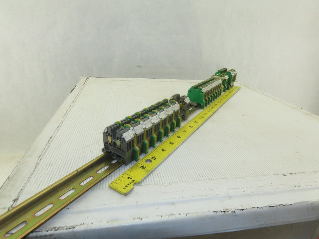 Wieland WK2.5/U 600V 24-12AWG Single Pole Terminal Block Strip Lot Of 55