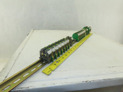 Wieland WK2.5/U 600V 24-12AWG Single Pole Terminal Block Strip Lot Of 55