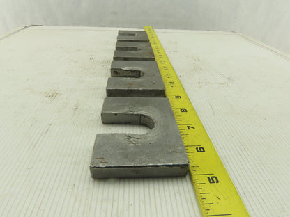 3-1/4" x 2-1/2" Slotted Steel Floor Machine Table Shim 1/2" Thick Lot Of 4