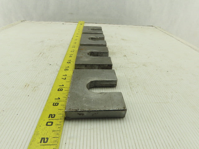 3-1/4" x 2-1/2" Slotted Steel Floor Machine Table Shim 1/2" Thick Lot Of 4