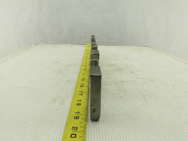3-1/4" x 2-1/2" Slotted Steel Floor Machine Table Shim 1/2" Thick Lot Of 4