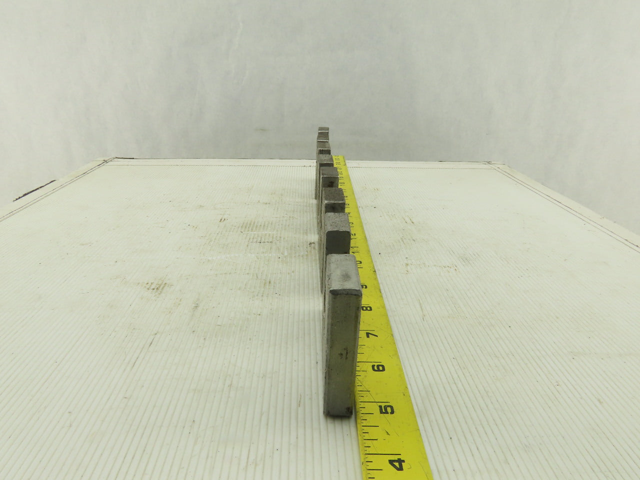 3-1/4" x 2-1/2" Slotted Steel Floor Machine Table Shim 1/2" Thick Lot Of 4