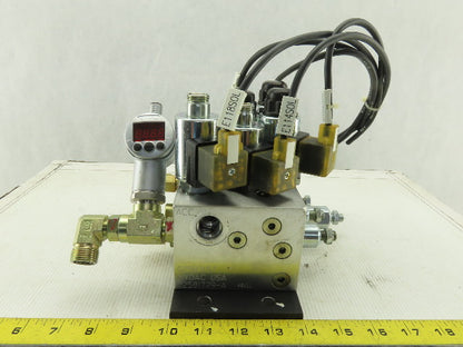 Hydac 5 Solenoid Operated Hydraulic Regulated Manifold Check Assembly 24VDC