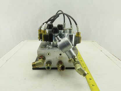 Hydac 5 Solenoid Operated Hydraulic Regulated Manifold Check Assembly 24VDC