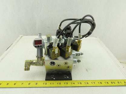 Hydac 5 Solenoid Operated Hydraulic Regulated Manifold Check Assembly 24VDC