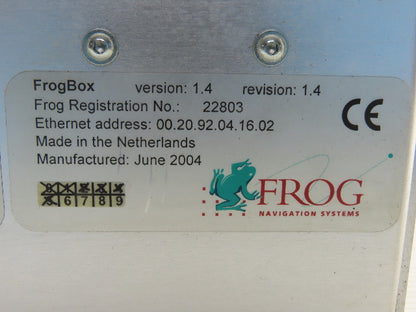 Frog Navigation Frogbox Version 1.4  Revision 1.4 Communication Center AGV 48VDC