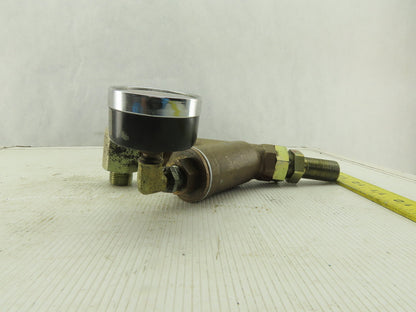 3/4" Brass Y-Strainer With 2-30 IN.Hg Filter Condition Indicator