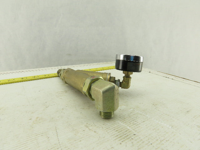3/4" Brass Y-Strainer With 2-30 IN.Hg Filter Condition Indicator