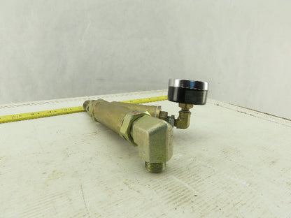 3/4" Brass Y-Strainer With 2-30 IN.Hg Filter Condition Indicator