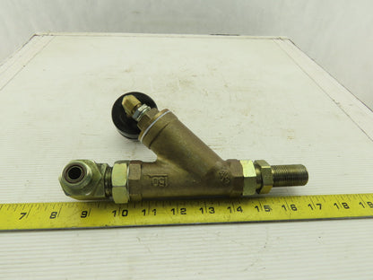 3/4" Brass Y-Strainer With 2-30 IN.Hg Filter Condition Indicator