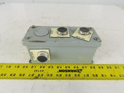 Hoffman E3BPGXM 7" x 2-1/2" x 3-1/2" Push Button Electrical Enclosure