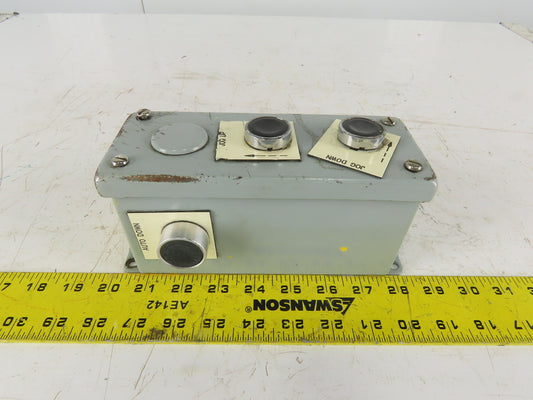 Hoffman E3BPGXM 7" x 2-1/2" x 3-1/2" Push Button Electrical Enclosure