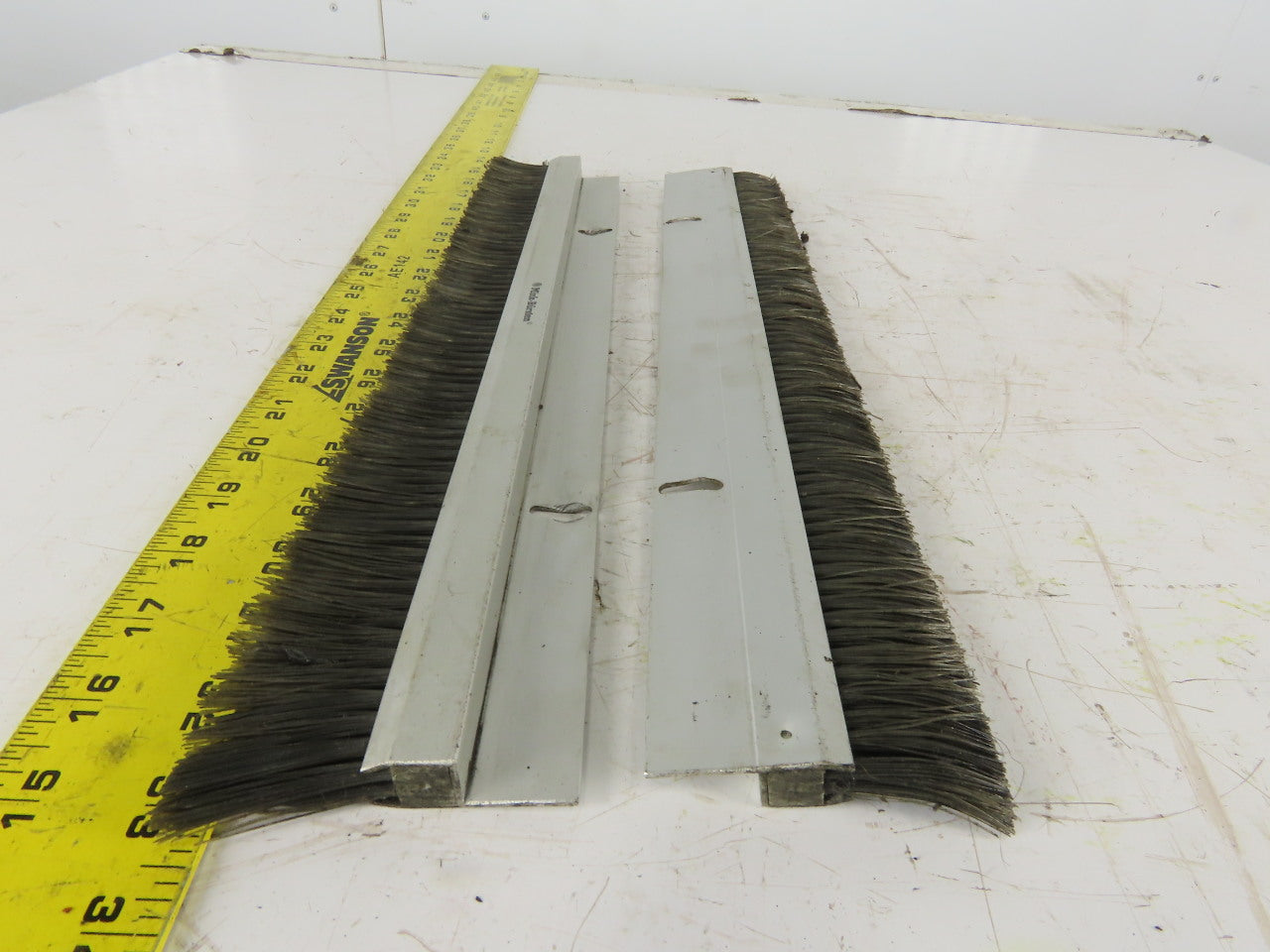 Mink Bursten 17-3/4" Nylon Bristle Brush Strip 1-1/2" Wide Lot Of 2