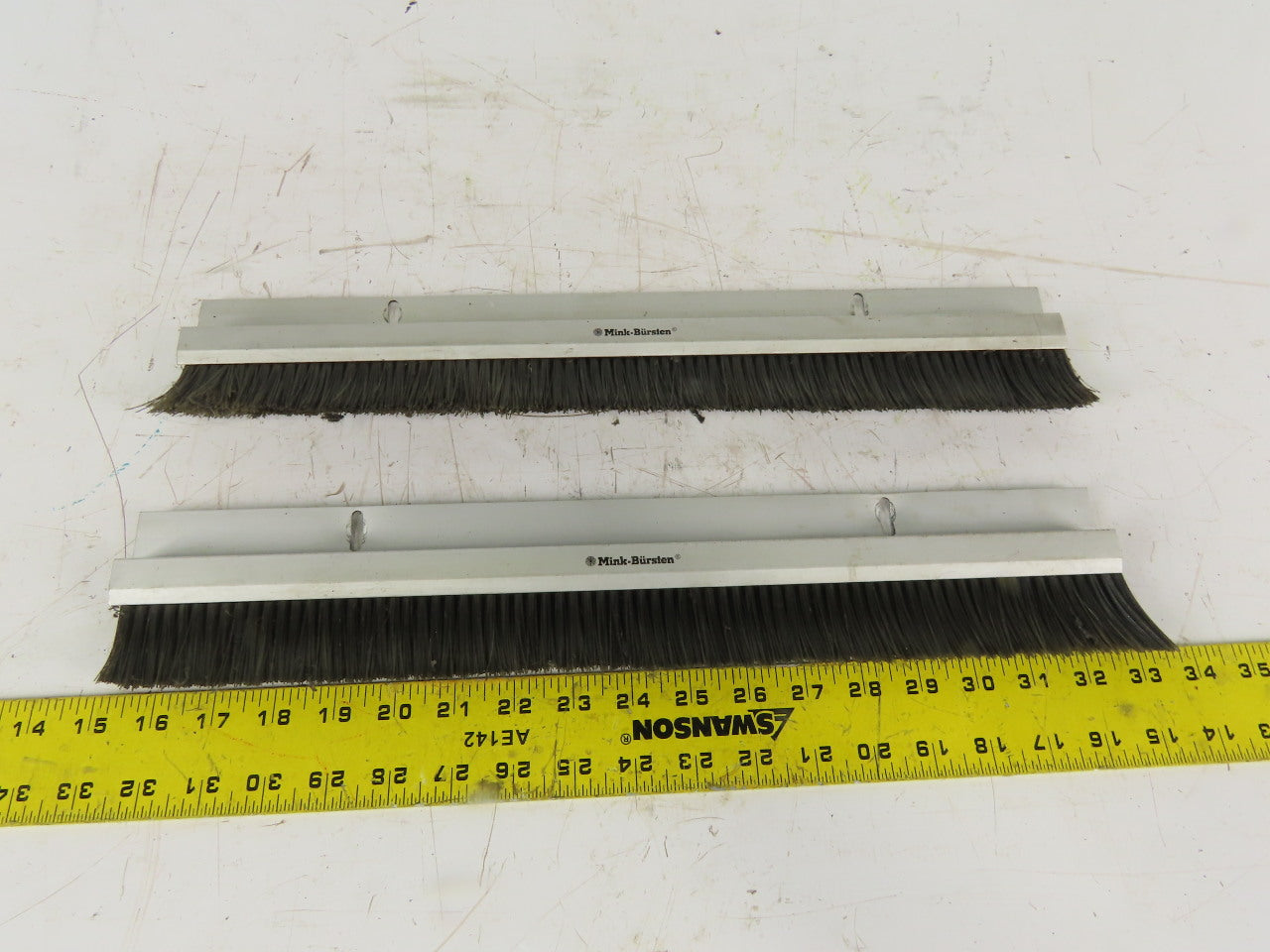 Mink Bursten 17-3/4" Nylon Bristle Brush Strip 1-1/2" Wide Lot Of 2