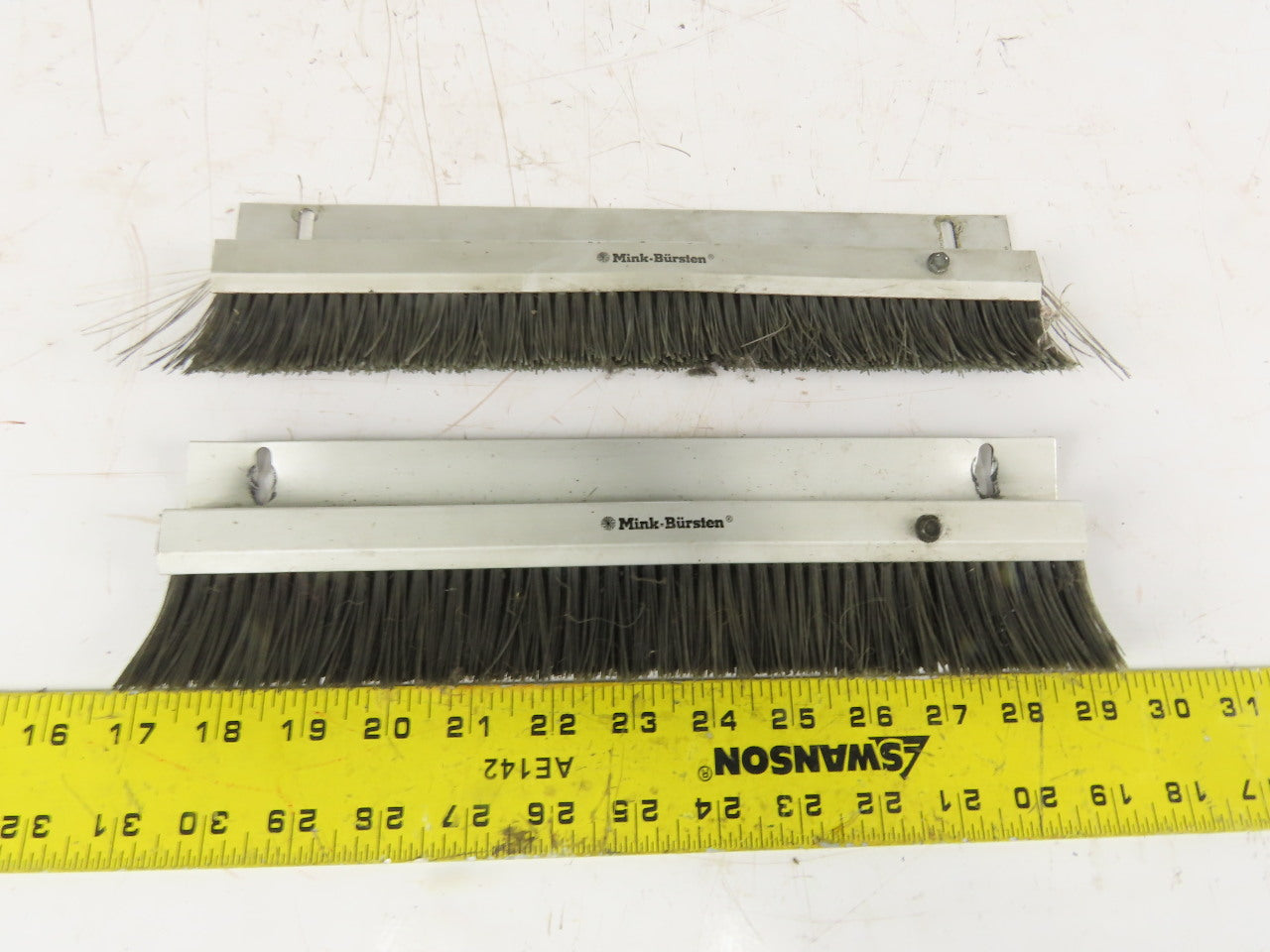 Mink Bursten 11-3/4" Nylon Bristle Brush Strip 1-1/2" Wide Lot Of 2