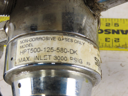 Victor HPT500-125-580-DK High Purity Gas Pressure Regulator 3000 PSI