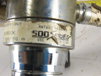Victor HPT500-125-580-DK High Purity Gas Pressure Regulator 3000 PSI