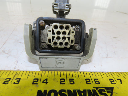 Harting 10EE-F 10 Pin Female Plug Hooded Housing Lever Lock 16A 500V