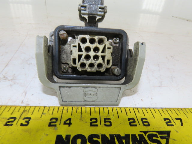 Harting 10EE-F 10 Pin Female Plug Hooded Housing Lever Lock 16A 500V