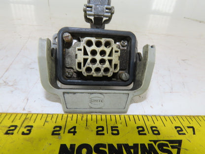 Harting 10EE-F 10 Pin Female Plug Hooded Housing Lever Lock 16A 500V