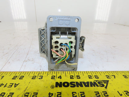 Harting 10EE-F 10 Pin Female Plug Hooded Housing Lever Lock 16A 500V