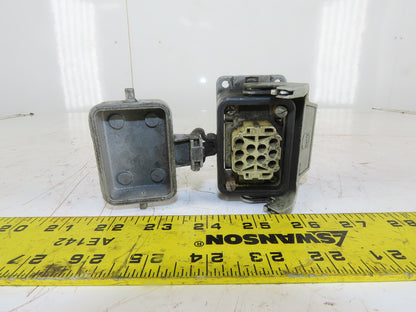 Harting 10EE-F 10 Pin Female Plug Hooded Housing Lever Lock 16A 500V