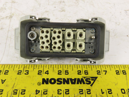 Harting 400V 16A 20 Female Pin Connector Housing Panel Mount Lever Lock
