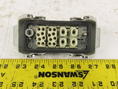 Harting 400V 16A 20 Female Pin Connector Housing Panel Mount Lever Lock