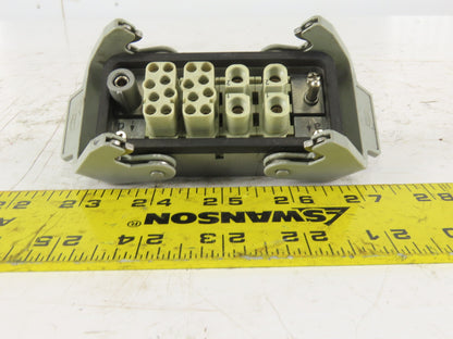 Harting 400V 16A 20 Female Pin Connector Housing Panel Mount Lever Lock