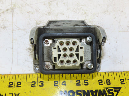 Harting 10 Pin Female Panel Mount Housing Lever Lock