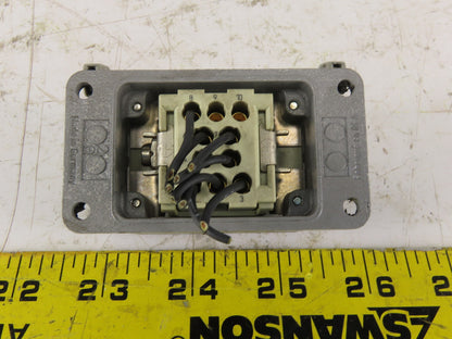 Harting 10 Pin Female Panel Mount Housing Lever Lock