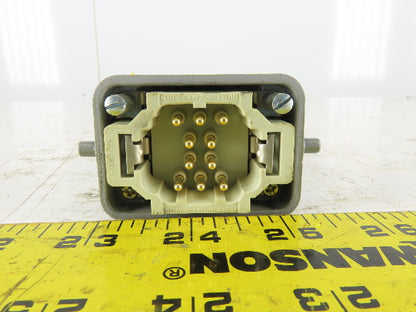 Harting 10 Pin Male Electrical Connector Lever Lock