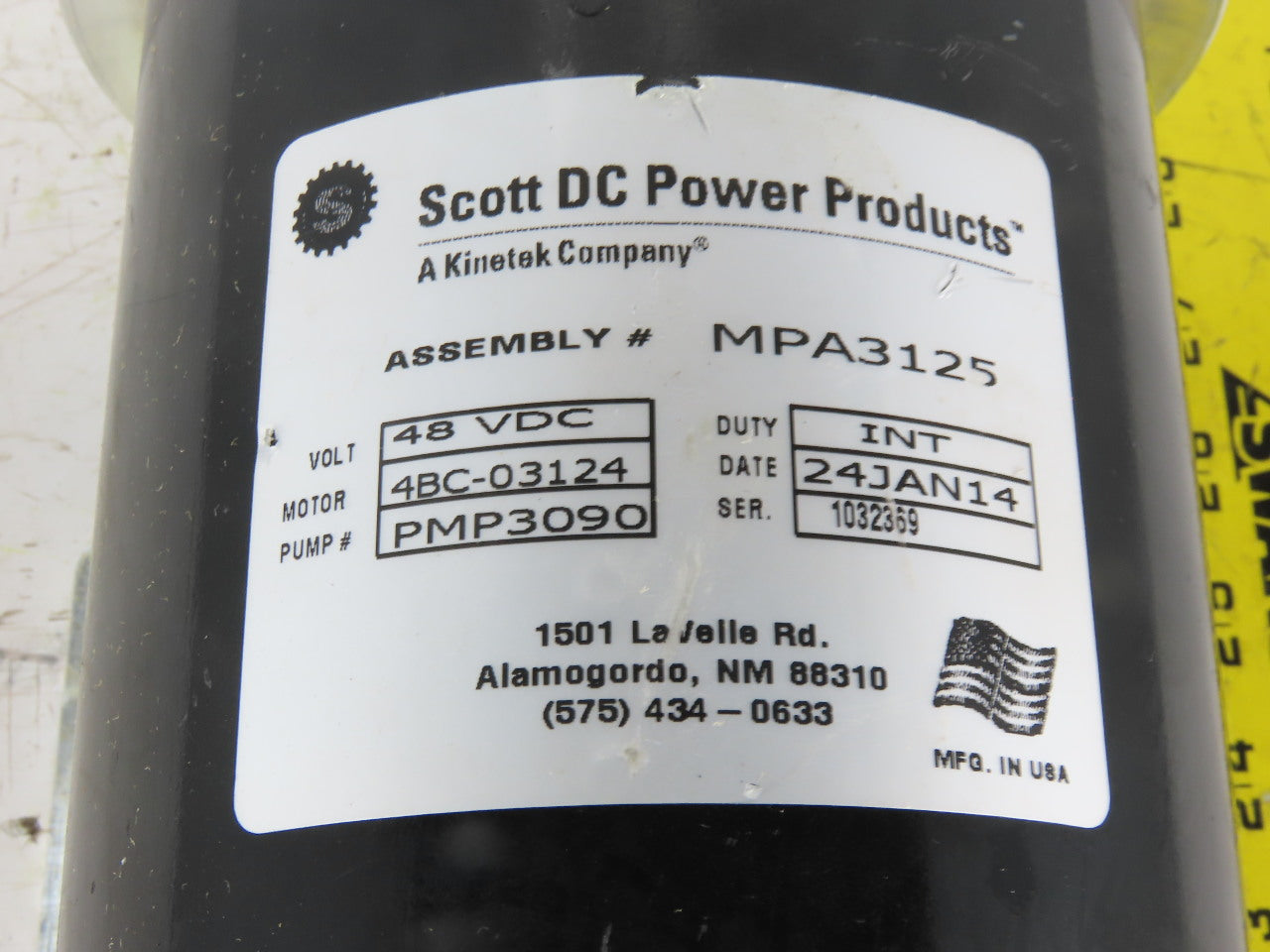 Kinetek Casappa 4BC-03124 PLP10.130-02 1Hp 1800RPM 48VDC Hydraulic Pump