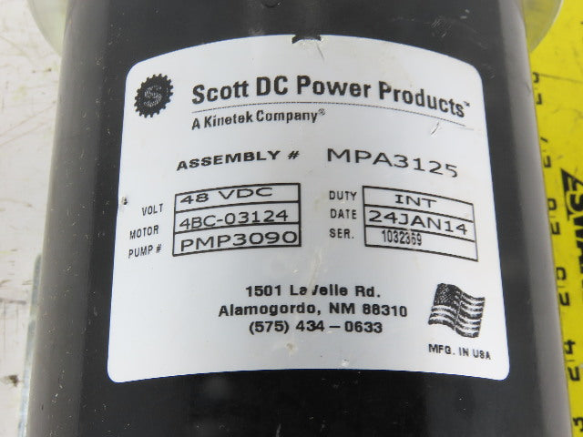 Kinetek Casappa 4BC-03124 PLP10.130-02 1Hp 1800RPM 48VDC Hydraulic Pump