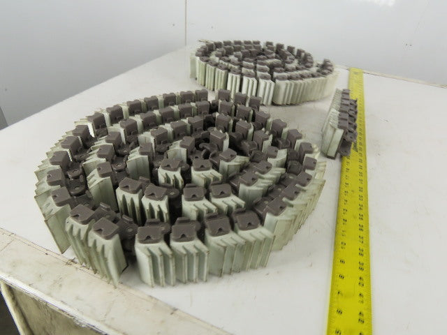 2-1/2" Wide Rubber Top Gripper Conveyor Chain 3 pieces Totaling 15' Lot of 3