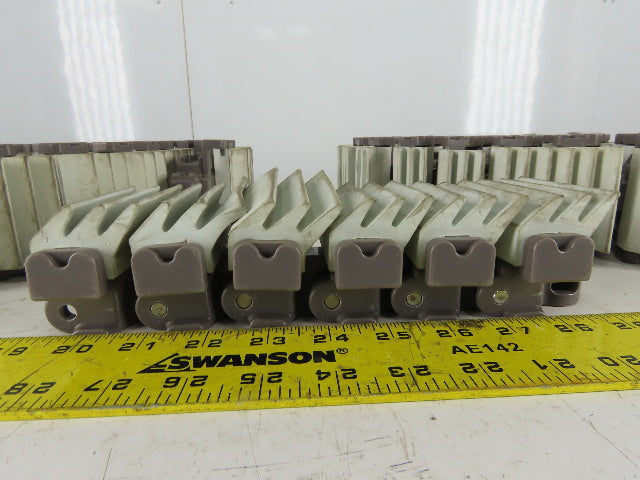 2-1/2" Wide Rubber Top Gripper Conveyor Chain 3 pieces Totaling 15' Lot of 3