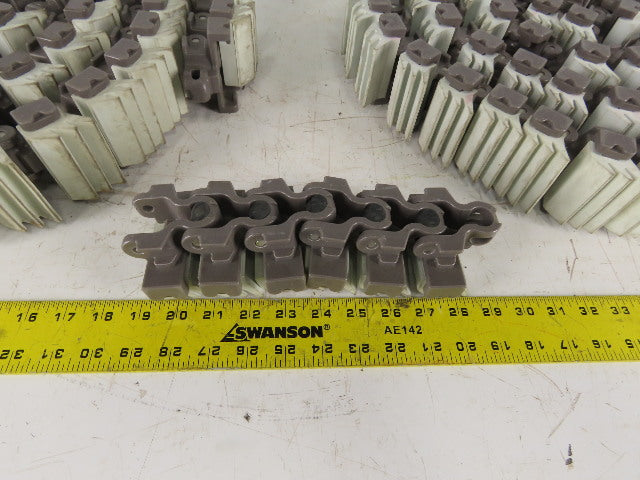 2-1/2" Wide Rubber Top Gripper Conveyor Chain 3 pieces Totaling 15' Lot of 3