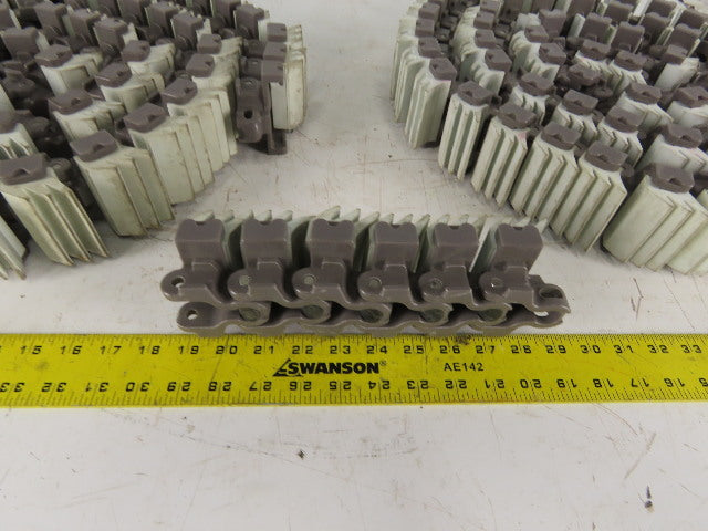 2-1/2" Wide Rubber Top Gripper Conveyor Chain 3 pieces Totaling 15' Lot of 3