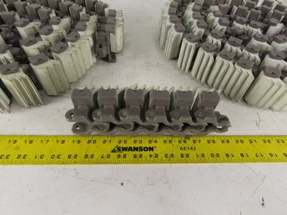 2-1/2" Wide Rubber Top Gripper Conveyor Chain 3 pieces Totaling 15' Lot of 3