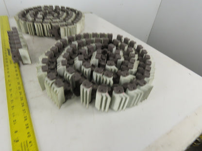 2-1/2" Wide Rubber Top Gripper Conveyor Chain 3 pieces Totaling 15' Lot of 3